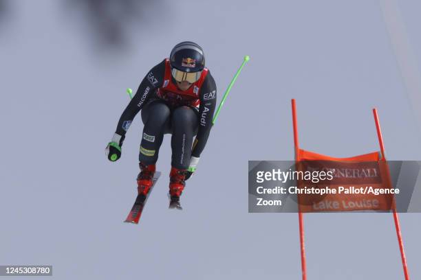 Sofia Goggia of Team Italy in action during the Audi FIS Alpine Ski World Cup Women's Downhill on December 02, 2022 in Lake Louise, Canada.