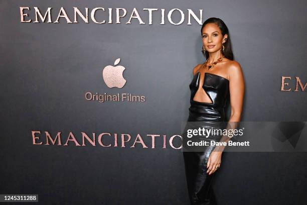 Alesha Dixon attends the Apple Original Films European Premiere for Emancipation at Vue West End on December 2, 2022 in London, England. Emancipation...