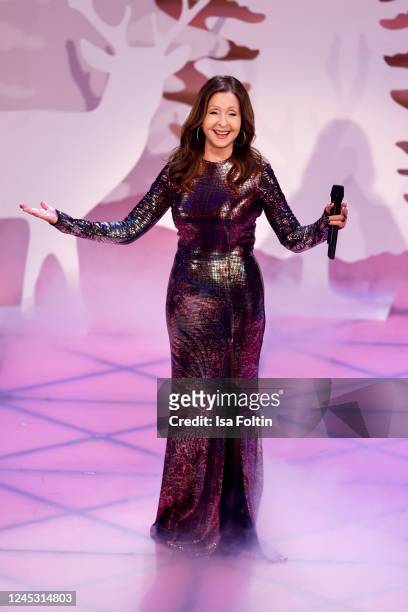 In this photo released on December 2 German singer Vicky Leandros performs during the tv show "Das Adventsfest der 100.000 Lichter" at Congress...