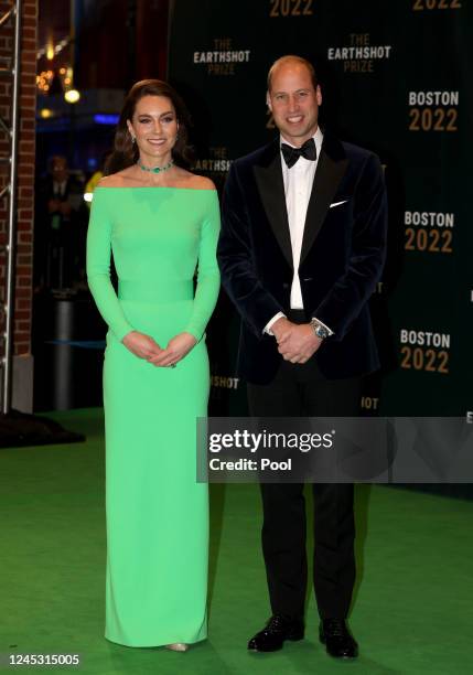 Catherine, Princess of Wales and Prince William, Prince of Wales attend The Earthshot Prize 2022 at MGM Music Hall at Fenway on December 02, 2022 in...