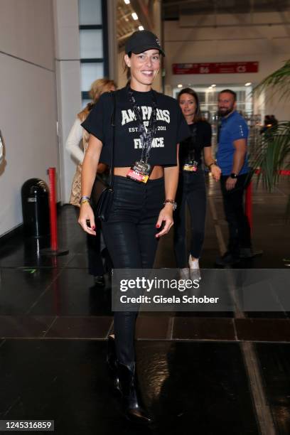 Ana Ivanovic - Schweinsteiger during the Robbie Williams One Show & One Night Only concert at the VIP area at Messe Muenchen on August 27, 2022 in...