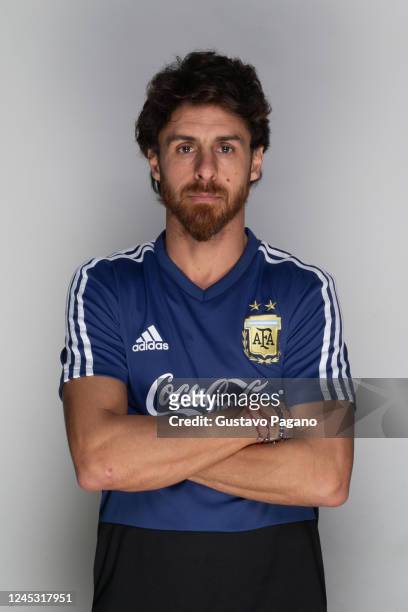 Pablo Aimar poses for the official portrait on June 13, 2019 in Salvador, Brazil.