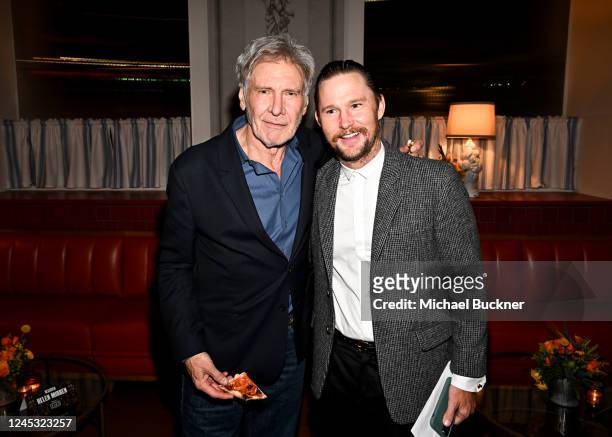 Harrison Ford and Brian Geraghty at the premiere of "1923" held at Hollywood American Legion Post 43 on December 2, 2022 in Los Angeles, California.