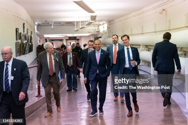 Democratic Caucus Chair Hakeem Jeffries, D-N.Y., walks to a House vote on Capitol Hill in Washington, D.C., on Wednesday, November 30, 2022.