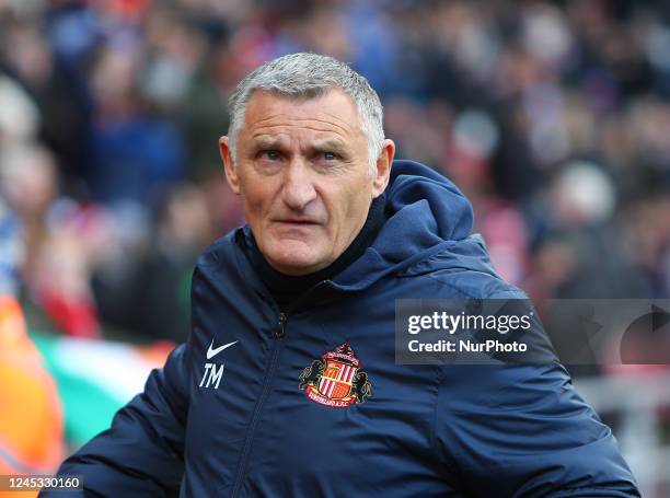 Sunderland Manager Tony Mowbray during the Sky Bet Championship match between Sunderland and Millwall at the Stadium Of Light, Sunderland on Saturday...