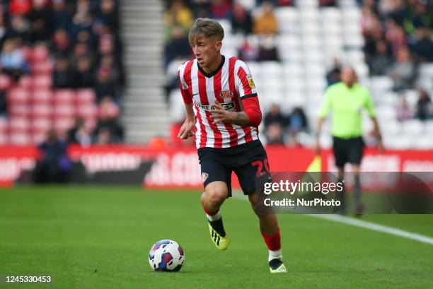 Sunderland's Jack Clarke during the Sky Bet Championship match between Sunderland and Millwall at the Stadium Of Light, Sunderland on Saturday 3rd...