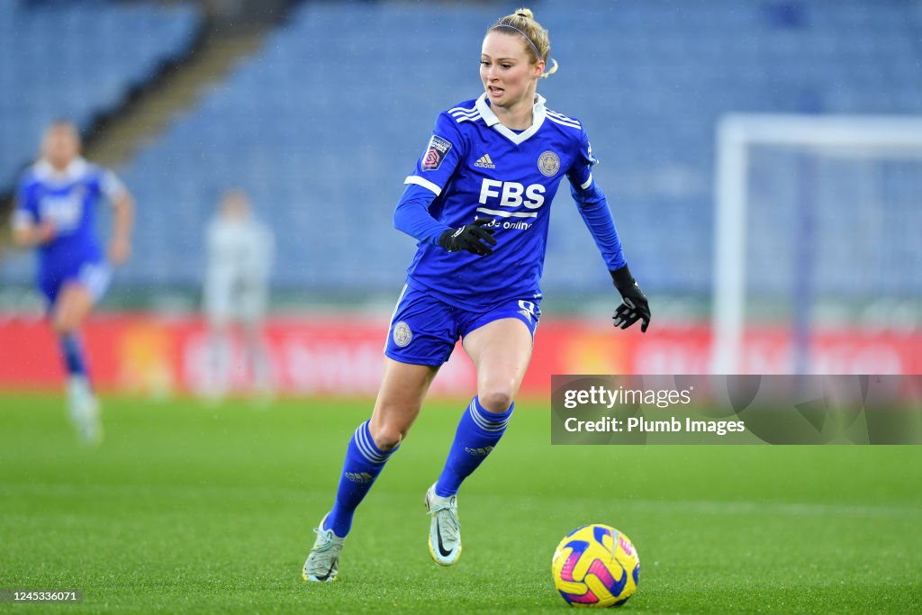 Molly Pike of Leicester City Women during the Leicester City v... News ...