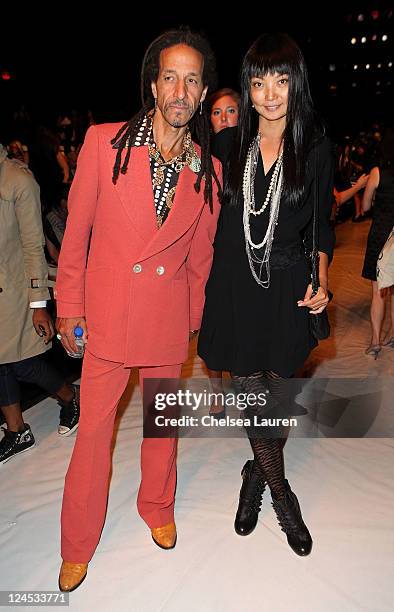 Baron Leandro and Irina Pantaeva attend the Vivienne Tam Spring 2012 fashion show during Mercedes-Benz Fashion Week at The Theater at Lincoln Center...