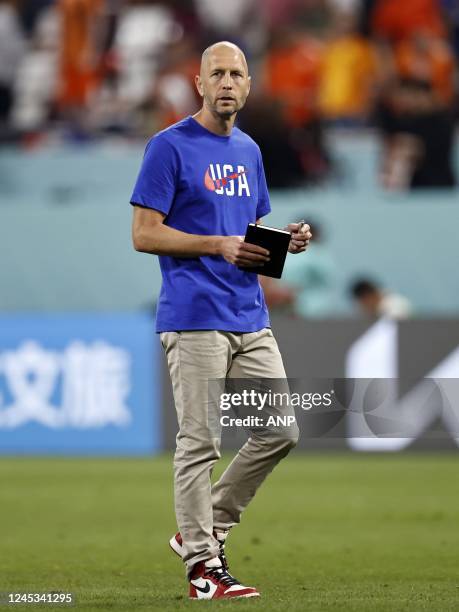 United States coach Gregg Berhalter during the FIFA World Cup Qatar 2022 round of 16 match between the Netherlands and the United States at the...