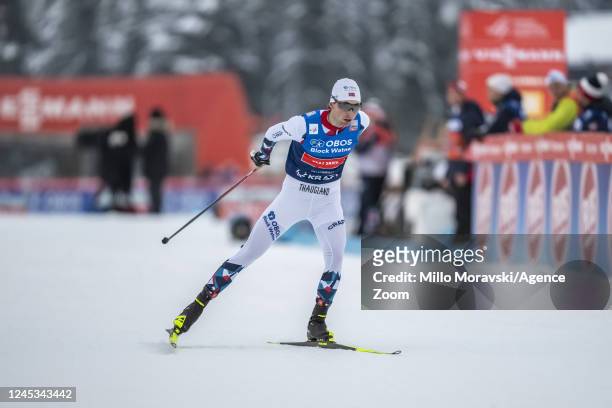 Jarl Magnus Riiber of Team Norway in action, takes 2nd place during the FIS Nordic Combined World Cup Men's Gundersen HS 100 / 10 km on December 3,...
