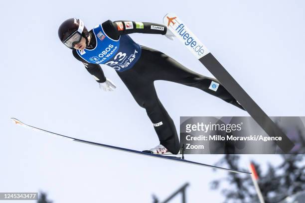 Marco Heinis of Team France in action during the FIS Nordic Combined World Cup Men's Gundersen HS 100 / 10 km on December 3, 2022 in Lillehammer,...