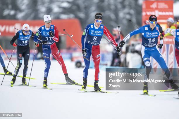 Laurent Muhlethaler of Team France in action during the FIS Nordic Combined World Cup Men's Gundersen HS 100 / 10 km on December 3, 2022 in...