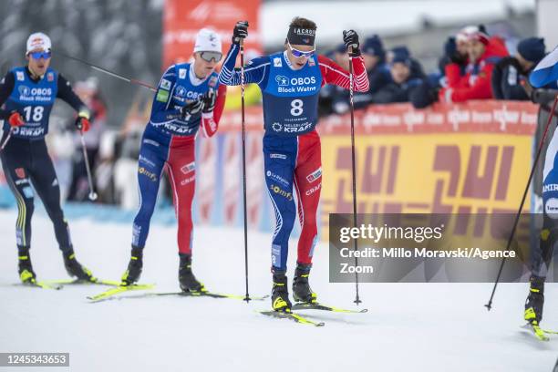 Laurent Muhlethaler of Team France in action during the FIS Nordic Combined World Cup Men's Gundersen HS 100 / 10 km on December 3, 2022 in...