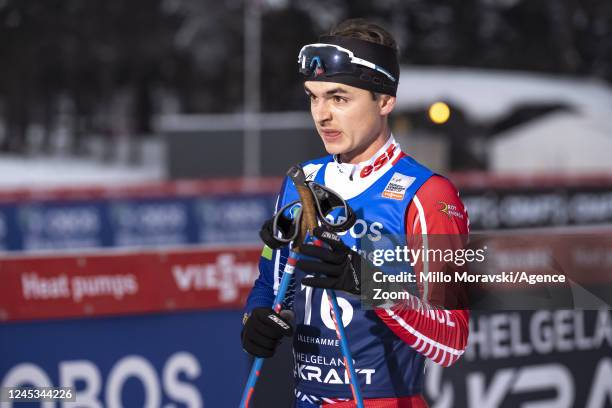 Marco Heinis of Team France in action during the FIS Nordic Combined World Cup Men's Gundersen HS 100 / 10 km on December 3, 2022 in Lillehammer,...