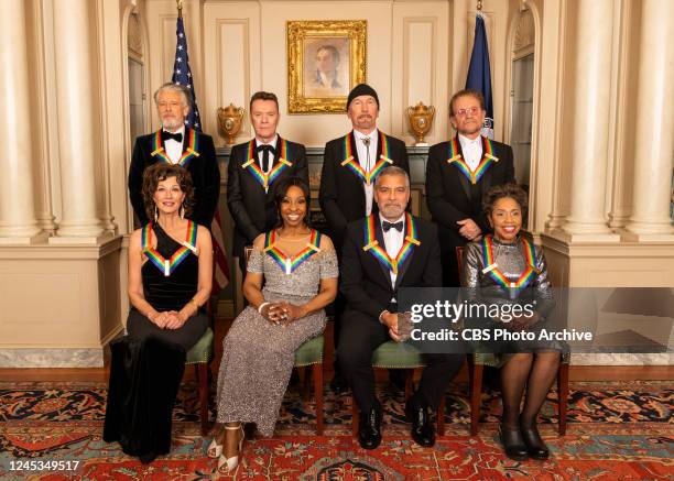 Pictured : U2 members Adam Clayton, Larry Mullen Jr., The Edge, and Bono. Pictured Amy Grant, Gladys Knight, George Clooney, and Tania León were...