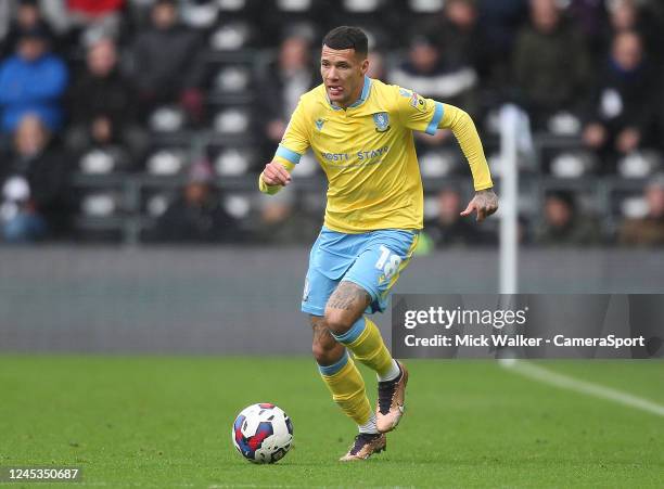 Sheffield Wednesday's Marvin Johnson during the Sky Bet League One between Port Vale and Charlton Athletic at Pride Park Stadium on December 3, 2022...