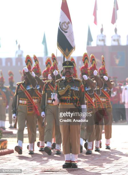 Indian Border Security Force soldiers take part in BSF's 58th Raising Day Parade and celebrations, in Amritsar, India, December 04, 2022. Reffered to...