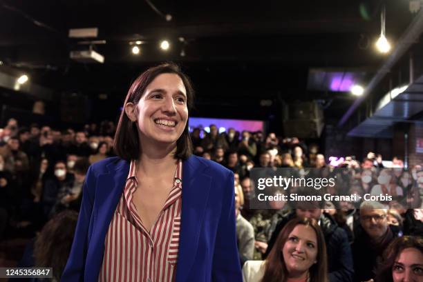 Congresswoman Elly Schlein announces her candidacy for national secretary of the Democratic Party at the event "Part with us!" at the Monk cultural...