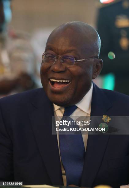 Ghana's President Nana Akufo-Addo, is seen during the 62nd Ordinary Session of Economic Community of West African States Authority of Heads of State...
