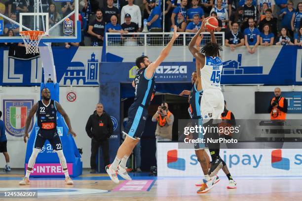 Lang='x-default'/ during the Italian Basketball A Serie Championship Germani Brescia vs GeVi Napoli Basket on December 04, 2022 at the Palaleonessa...