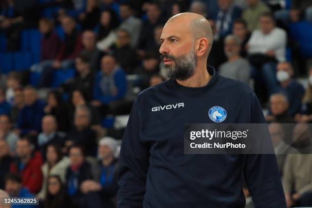 Lang='x-default'/ during the Italian Basketball A Serie Championship Germani Brescia vs GeVi Napoli Basket on December 04, 2022 at the Palaleonessa...