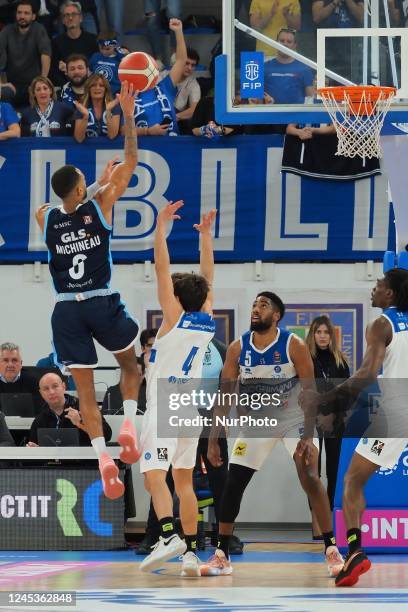 Lang='x-default'/ during the Italian Basketball A Serie Championship Germani Brescia vs GeVi Napoli Basket on December 04, 2022 at the Palaleonessa...