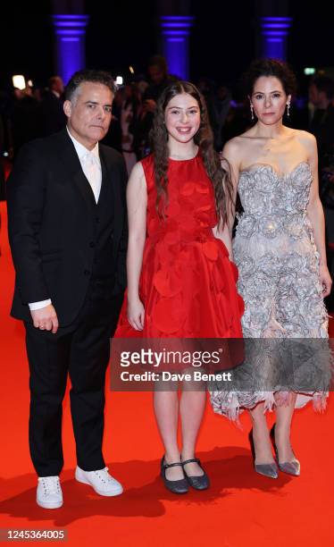 Sebastián Lelio, Kila Lord Cassidy and Elaine Cassidy arrive at the 25th British Independent Film Awards at Old Billingsgate on December 4, 2022 in...