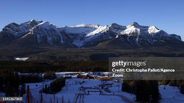 General view during the Audi FIS Alpine Ski World Cup Women's Super G on December 04, 2022 in Lake Louise, Canada.