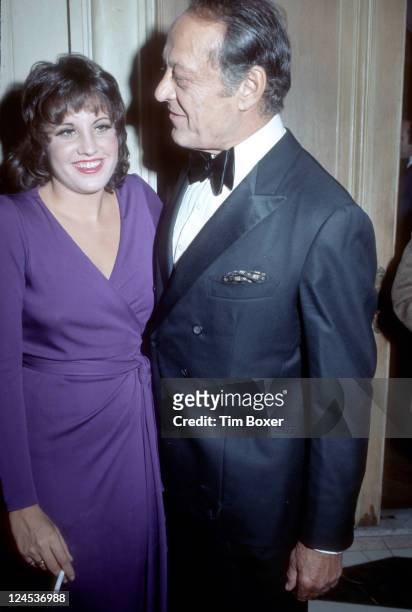 American singer, entertainer and cabaret star Lorna Luft, the daughter of Judy Garland, is pictured with her father Sid after the opening night...