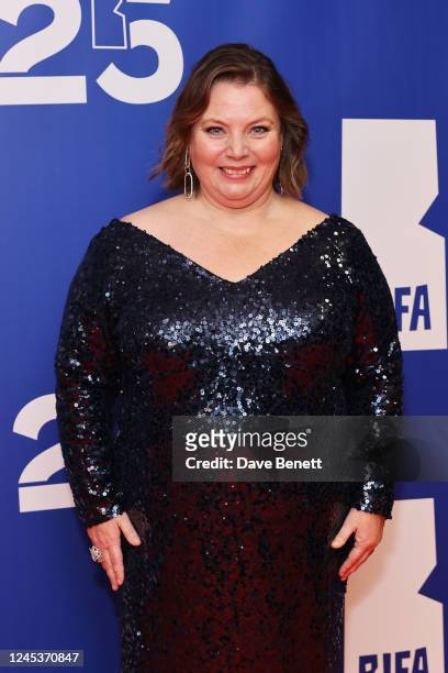 Joanna Scanlan poses in the winners room at the 25th British Independent Film Awards at Old Billingsgate on December 4, 2022 in London, England.