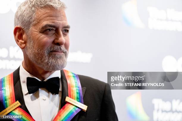 Actor George Clooney arrives for the 45th Kennedy Center Honors at the John F. Kennedy Center for the Performing Arts in Washington, DC, on December...