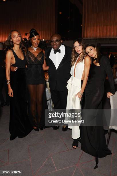 Zoe Saldana, Naomi Campbell, Editor-In-Chief of British Vogue Edward Enninful, Victoria Beckham and Eva Longoria attend the British Vogue 'Forces For...