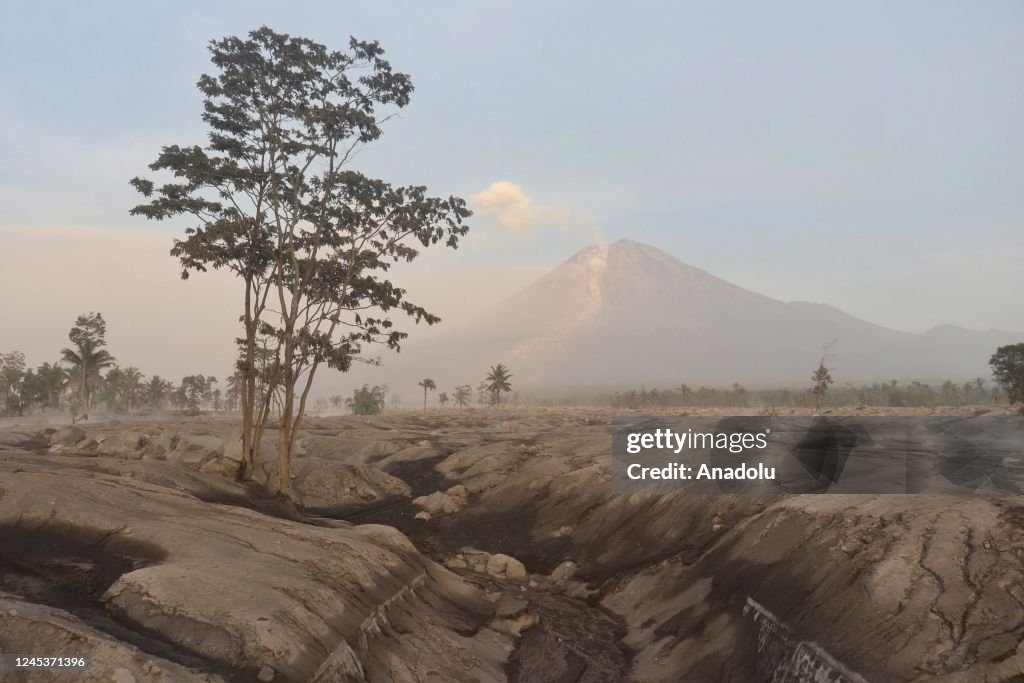 Mount Semeru volcanic activity in Indonesia