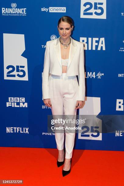 Niamh Algar attends the 25th British Independent Film Awards ceremony at the Old Billingsgate in London, United Kingdom on December 04, 2022.