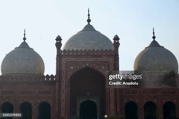 View from Badshahi Mosque which is a tourist attraction center from all around the world in Lahore, Pakistan on December 04, 2022. In addition to...