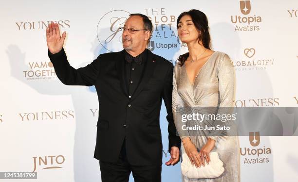 Jean Reno and Zofia Borucka attend the Global Gift Gala Tokyo at Grand Hyatt Tokyo on December 5, 2022 in Tokyo, Japan.