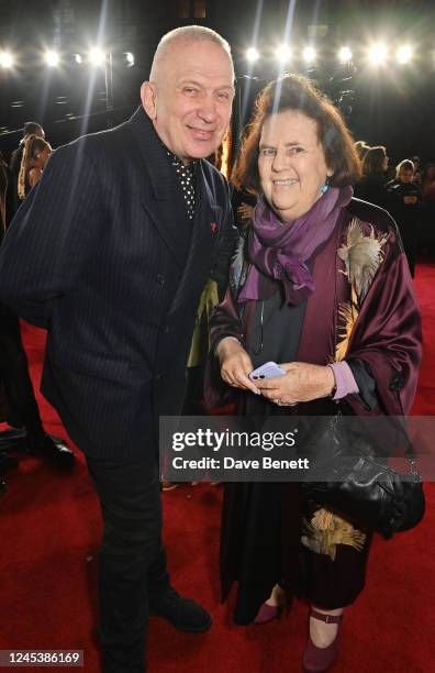 Jean-Paul Gaultier and Suzy Menkes attend The Fashion Awards 2022 at Royal Albert Hall on December 5, 2022 in London, England.