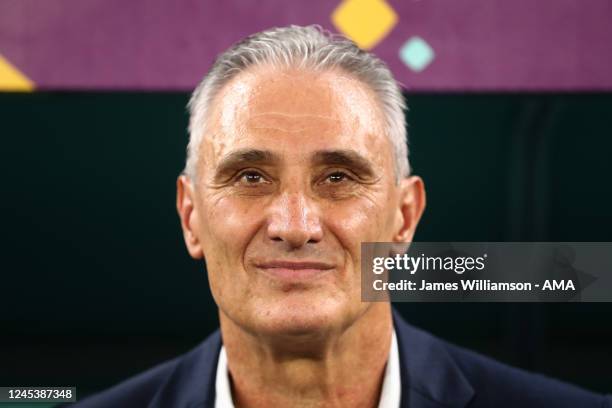 Tite the head coach / manager of Brazil during the FIFA World Cup Qatar 2022 Round of 16 match between Brazil and South Korea at Stadium 974 on...