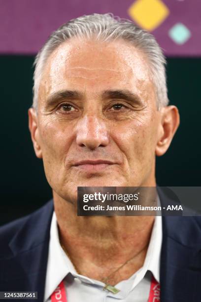 Tite the head coach / manager of Brazil during the FIFA World Cup Qatar 2022 Round of 16 match between Brazil and South Korea at Stadium 974 on...