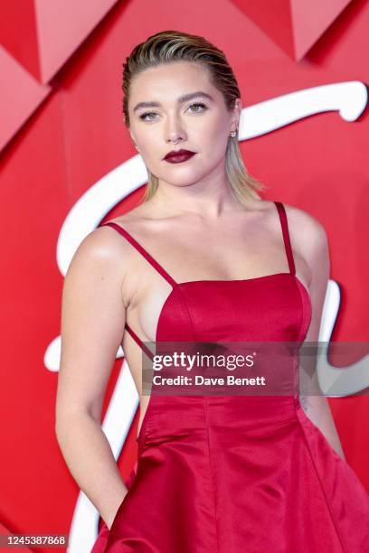 Florence Pugh arrives at The Fashion Awards 2022 at Royal Albert Hall on December 5, 2022 in London, England.