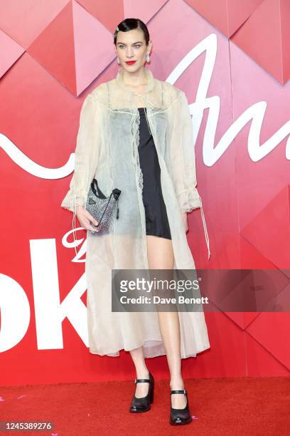 Alexa Chung arrives at The Fashion Awards 2022 at Royal Albert Hall on December 5, 2022 in London, England.