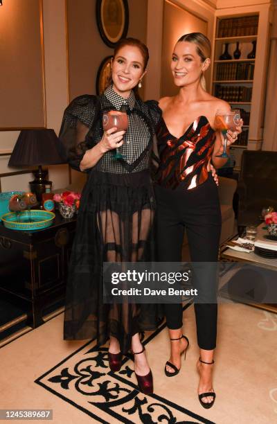 Angela Scanlon and Laura Whitmore are pictured enjoying a Malfy cocktail ahead of The Fashion Awards 2022, at 11 Cadogan Gardens on December 5, 2022...