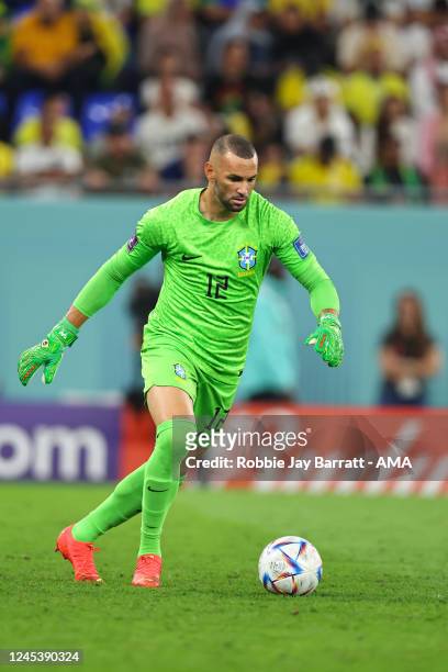 Weverton Pereira da Silva of Brazil during the FIFA World Cup Qatar 2022 Round of 16 match between Brazil and South Korea at Stadium 974 on December...
