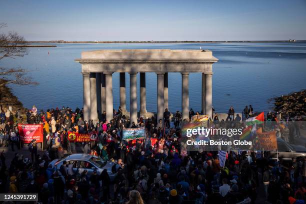 Plymouth, MA Hundreds gathered in front of Plymouth Rock to observe National Day of Mourning, founded in Plymouth in 1970. While families throughout...