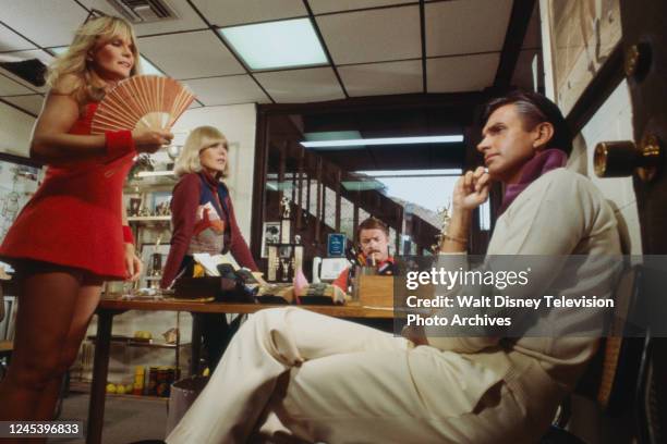 Valerie Perine, Kim Novak, Chad Everett, George Hamilton appearing in the ABC tv movie 'Malibu'.