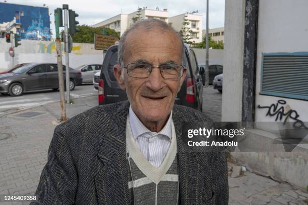 Abdullah Mohammed, a 70 year old retired Tunisian, speaks to media ahead of parliamentary elections to be held on December 17, on Habib Bourguiba...