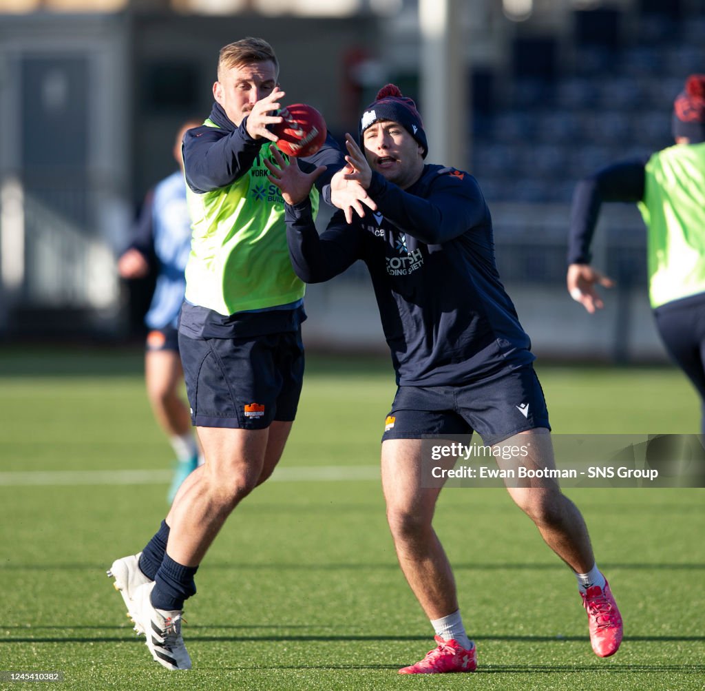 Connor Boyle Luan De Bruin and Connor Boyle during an Edinburgh rugby visual... News ...