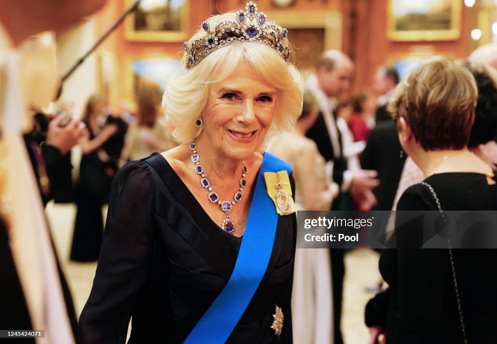 King Charles III And Camilla, Queen Consort Host A Reception For Members Of The Diplomatic Corps