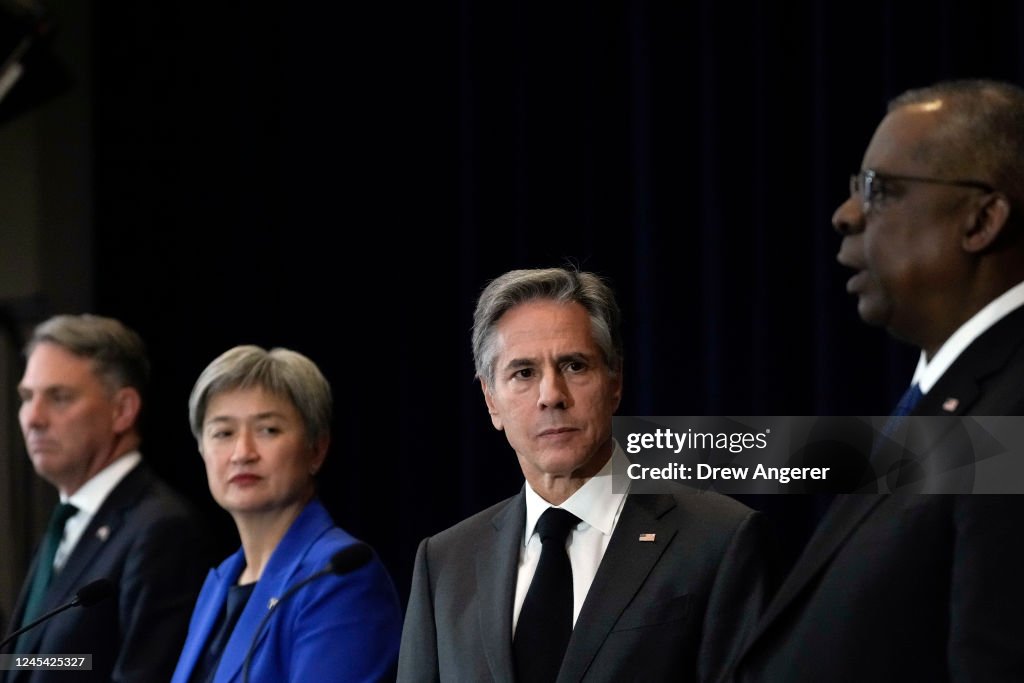Secretary Of State Blinken Meets With Visiting Australian Officials At The State Department