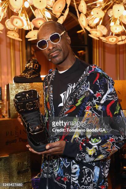 Snoop Dogg attends the Philipp Plein x Snoop Dogg sneaker unveiling... News  Photo - Getty Images